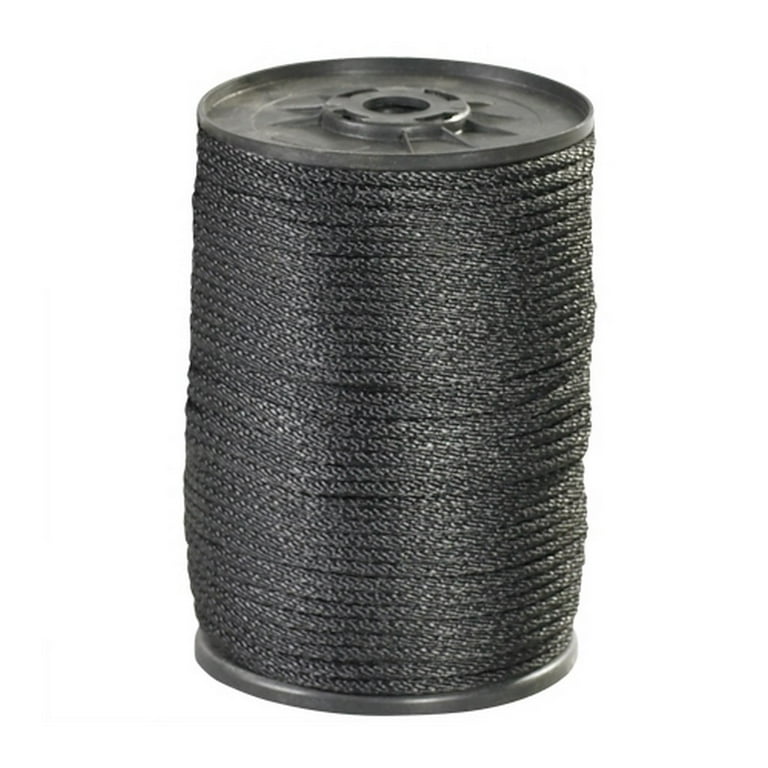 Solid Braided Nylon Rope - 1/8 x 500', Black