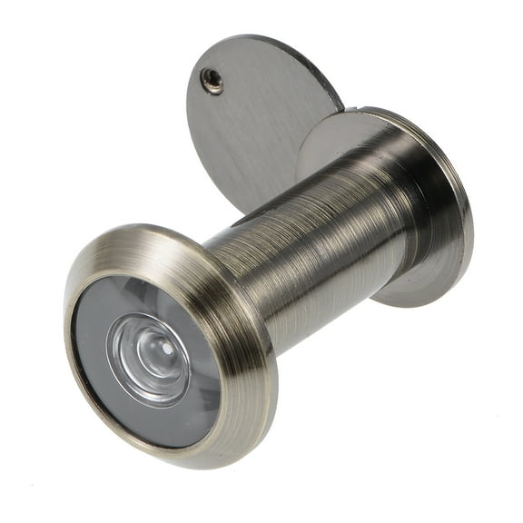 Solid Brass 220-degree Door Viewer with Cover for 35mm-60mm Doors, Antique Bronze Finish