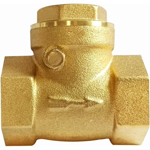 Solid Brass 3/4 Inch Horizontal Swing Check Valve 3/4" Female Thread DN20 Non-return One-Way Prevent Water Back-flow