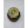 thumbnail image 1 of Solid Brass 3" Sundial Compass - Brown Leather Case, 1 of 1