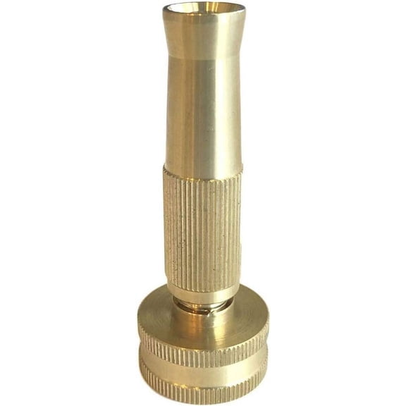Solid Brass Adjustable Hose Nozzle (3/4" Standard Hose Coupling)