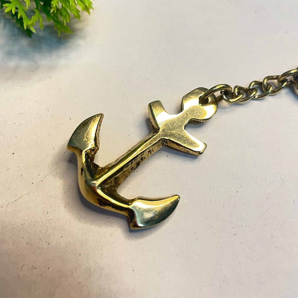 Solid Brass Anchor Keychain  Nautical Key Ring  Maritime Bag Charm  Sailor Gift Boat Accessory| Vintage Style Anchor Fob