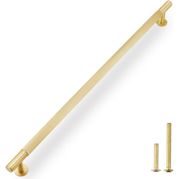 Solid Brass Appliance Pull 18 Inch, Glod Long Cabinet Handles