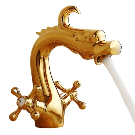 Solid Brass Bathroom Faucet with Water-Saving Aerator, Double Cross Handles, Easy Installation, and Modern Farmhouse Style