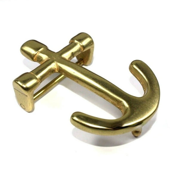 Solid Brass Belt Anchor Buckle Men's Pin Belt Buckles Fits For 1.5 inches Belt