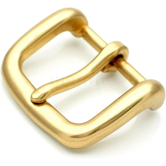 Solid Brass Belt Buckle Single Prong Belt Buckle for Replacement DIY Leather Craft SCBB (1 1/4 Inch - FR546)