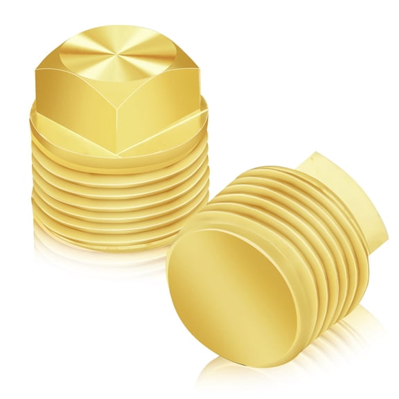 Solid Brass Boat Drain Plug 1/2 Inch NPT 2 Pack for Hull Drain Holes