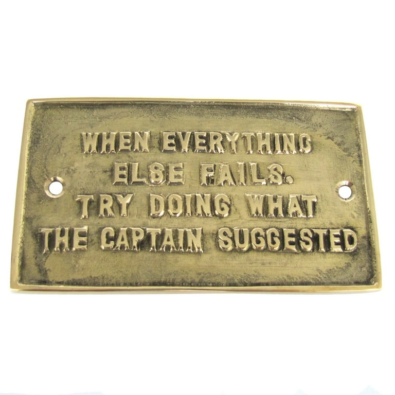 New Solid Brass Nautical Decor Ship's Sign New Solid Brass Nautical Decor Ship's Sign