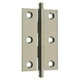 thumbnail image 1 of Solid Brass Cabinet Hinges, Bright Nickel - 3 x 2 in., 1 of 1