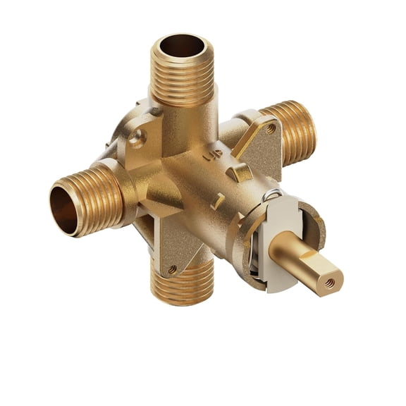 Solid Brass Construction Bath Shower Mixer Adapter with Double Water Inlets for Home