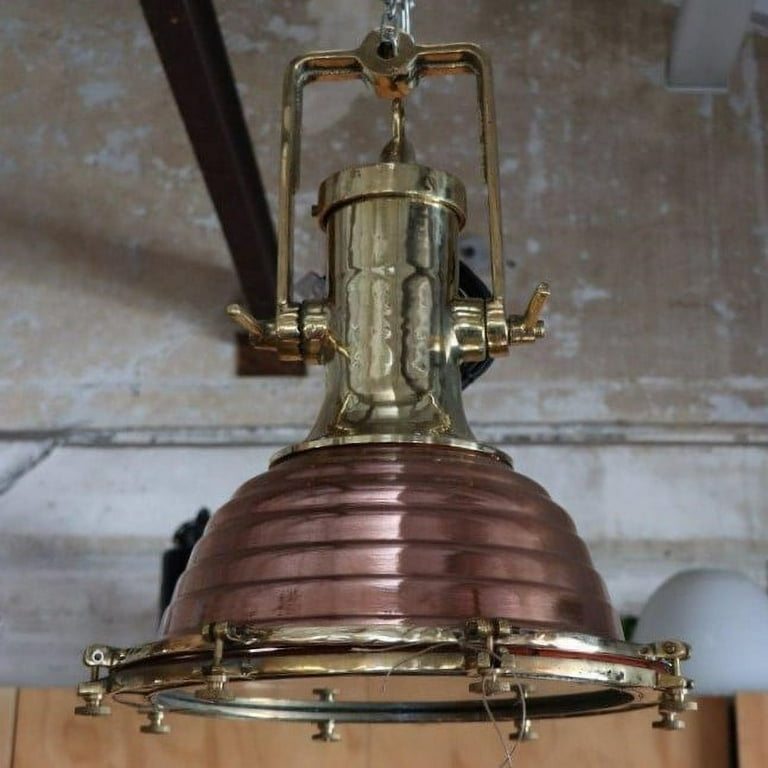 Solid Brass Copper Design Pendant Set Light Ceiling Dining Room Kitchen Table Vintage Industrial