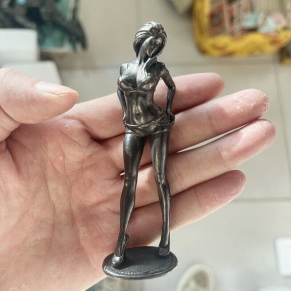 Solid Brass Decorative Figurine Vintage Home Decor Collectible Art Sculpture