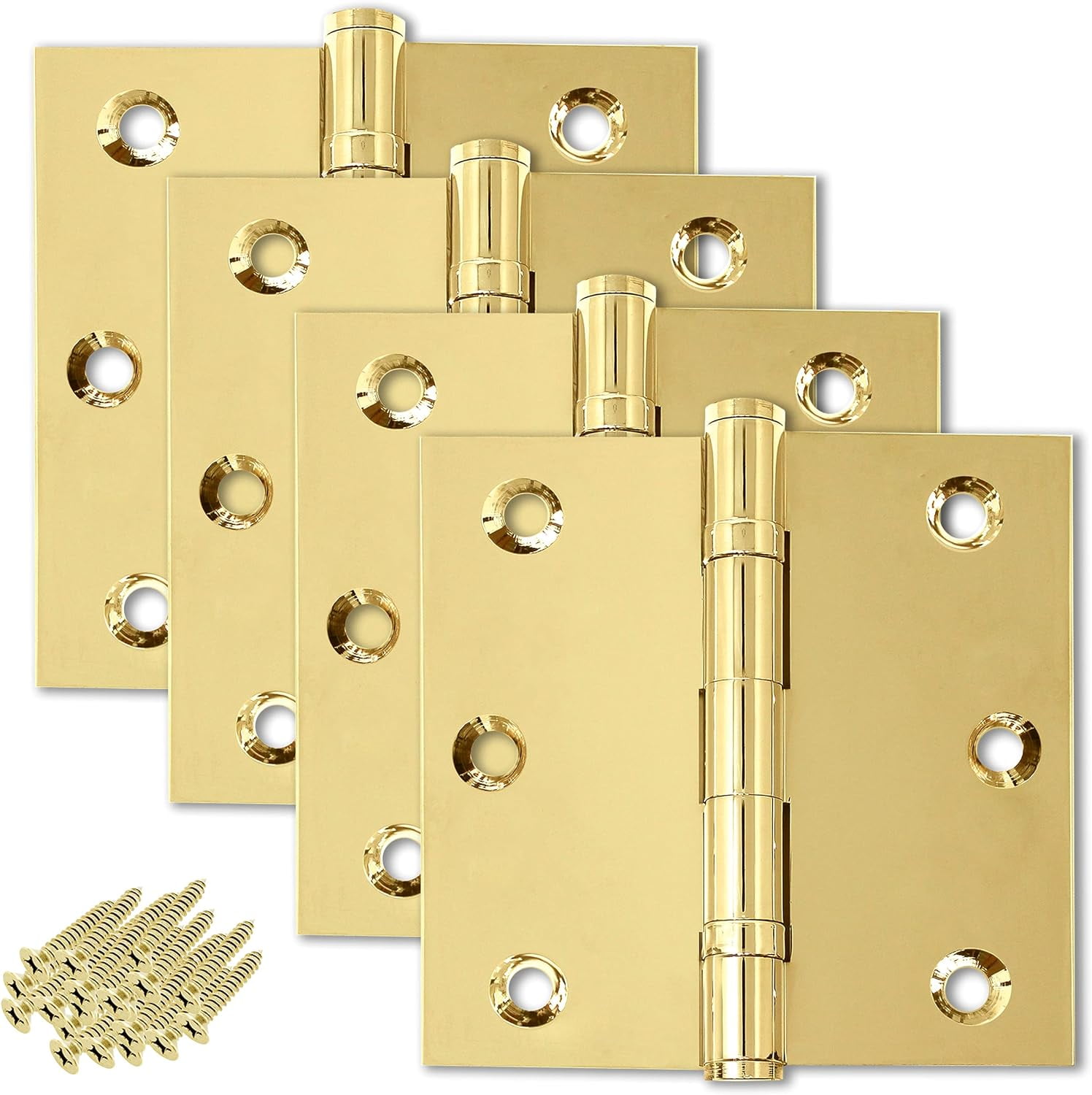 Solid Brass Door Hinge Heavy Duty Bearing 3X3 Inch - Set Of 2 Hinges ...