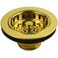 thumbnail image 1 of Solid Brass Duo Basket Strainer, for Kitchen Sinks (Polish Brass Finish), 1 of 4