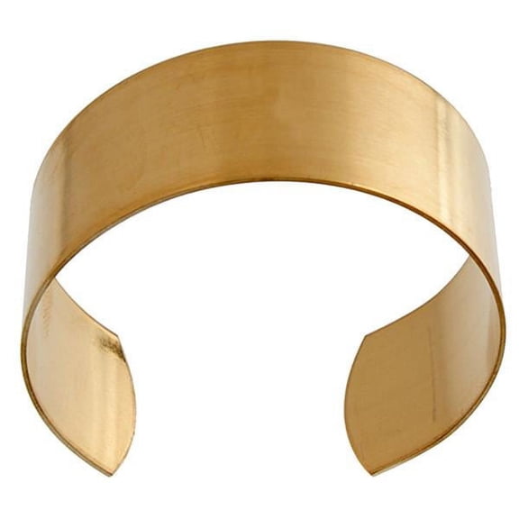 Solid Brass Flat Cuff Bracelet Base 25mm 1" Wide