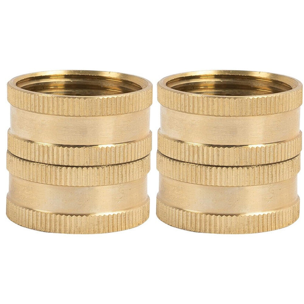 Solid Brass Garden Hose Adapter Female To Female 3/4 Inch Water Hose