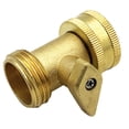 thumbnail image 1 of Solid Brass Garden Hose Shut Off 3/4 Inch GHT Heavy Duty Outdoor Water Flow Control Connector for Irrigation System, 1 of 7