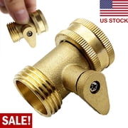 Solid Brass Garden Hose Shut Off Ball Valve 3/4" GHT Water Pipe Faucet Connector