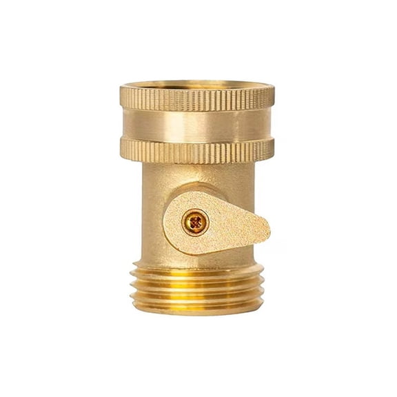 Solid Brass Garden Hose Single Pass Ball Valve JWDX, 1*Solid Brass Garden Hose Single-Way Ball Valve Solid Brass Garden Hose Shut Off 3/4" Ght Water Pipe Faucet Connector Garden Hose Connection