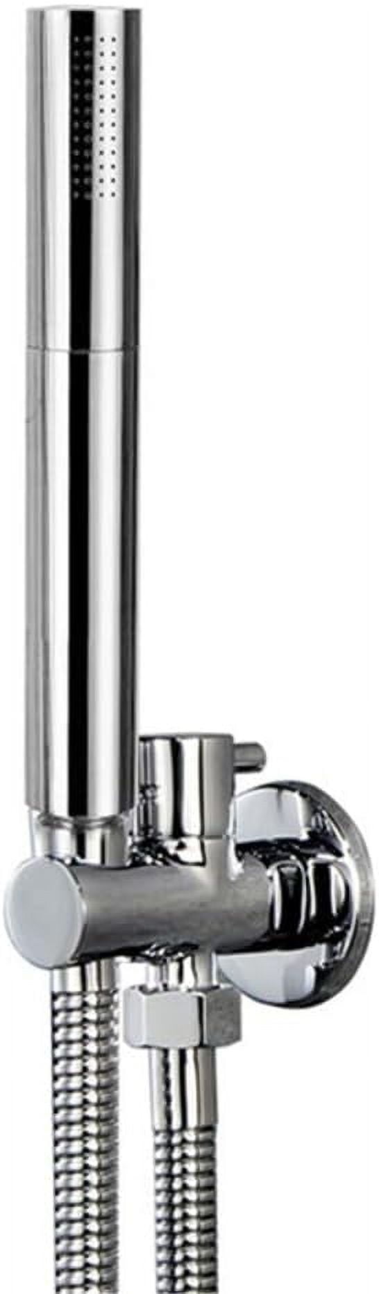 Solid Brass Hand Held Toilet Bidet Sprayer Two Function Douche Kit Shattaf Shower Head Bathroom Angle Valve Chrome,A Set