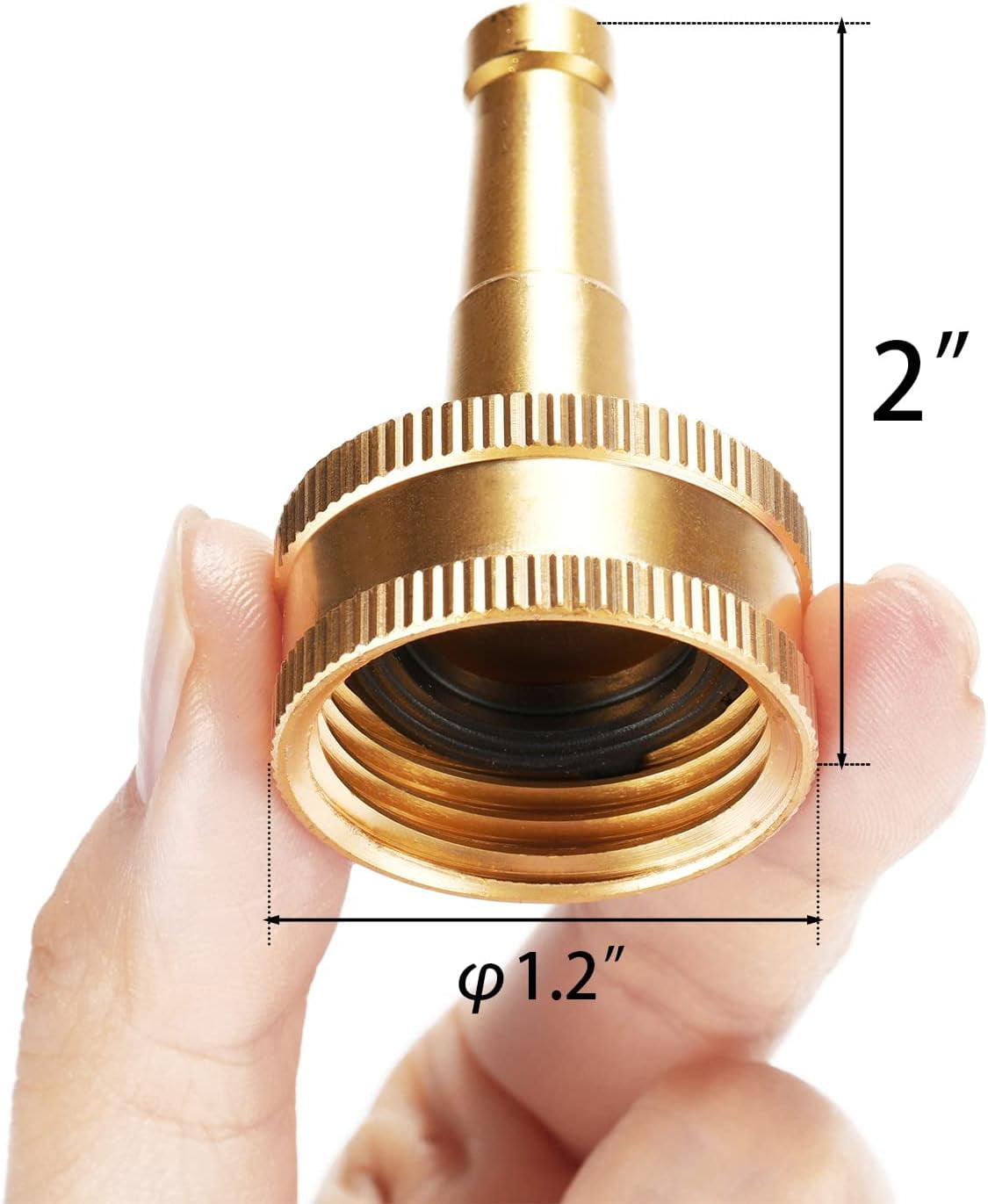 Solid Brass Heavy Duty Adjustable Twist Hose Nozzle Jet Sweeper Nozzle