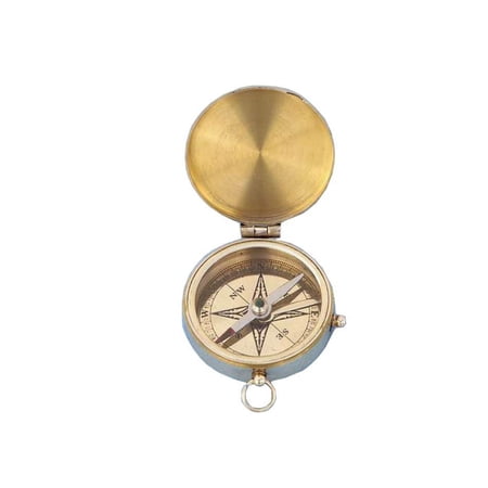Solid Brass Lewis & Clark Pocket Compass 3"
