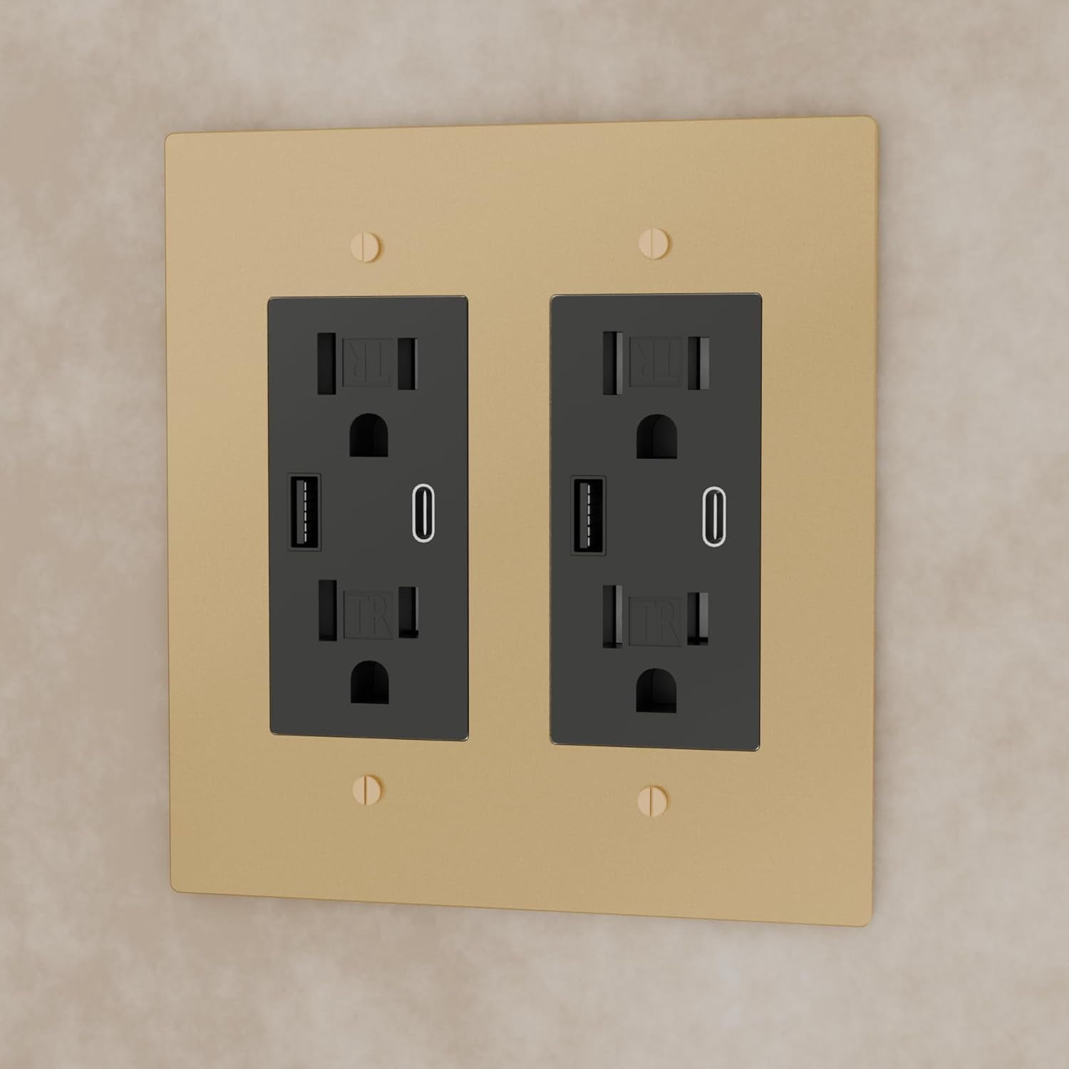 Solid Brass Outlet – Decorative Wall Plate for Standard Electrical ...