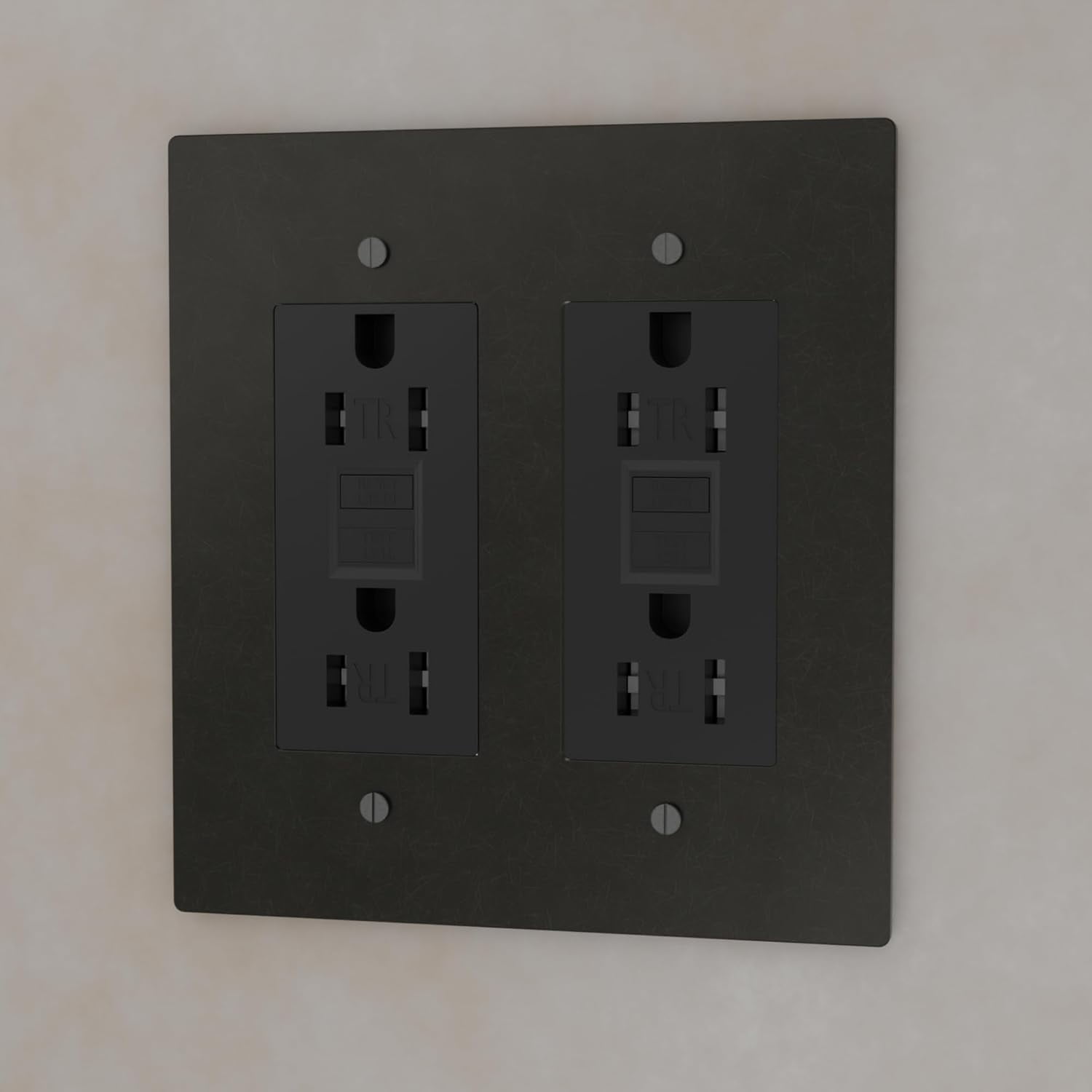 Solid Brass Outlet – Decorative Wall Plate for Standard Electrical Outlets – UL Listed | Residential & Commercial Use - Durable Heavy-Duty Brass, Easy Installation | 120 VAC - US Style