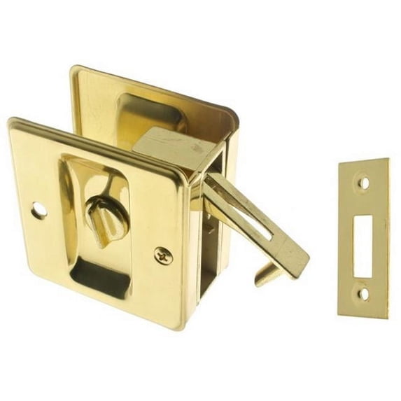 Solid Brass Pocket Privacy Pull, Polished Brass