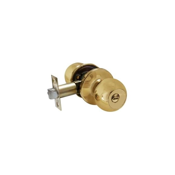 Solid Brass Privacy Lock Ball Door Knob-Carded