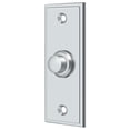 thumbnail image 1 of Solid Brass Rectangular Contemporary Bell Button (Chrome), 1 of 3