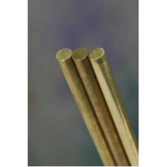 K&S Engineering K-S1162 0.13 in. Solid Brass Rod - 8 Piece