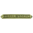 thumbnail image 1 of Solid Brass Ship Ship's boat plaque LIQUOR LOCKER beach bar pub decor ships sign, 1 of 1