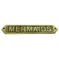 thumbnail image 1 of Solid Brass Ship Ship's boat plaque MERMAIDS nautical mermaid decor ships sign, 1 of 1