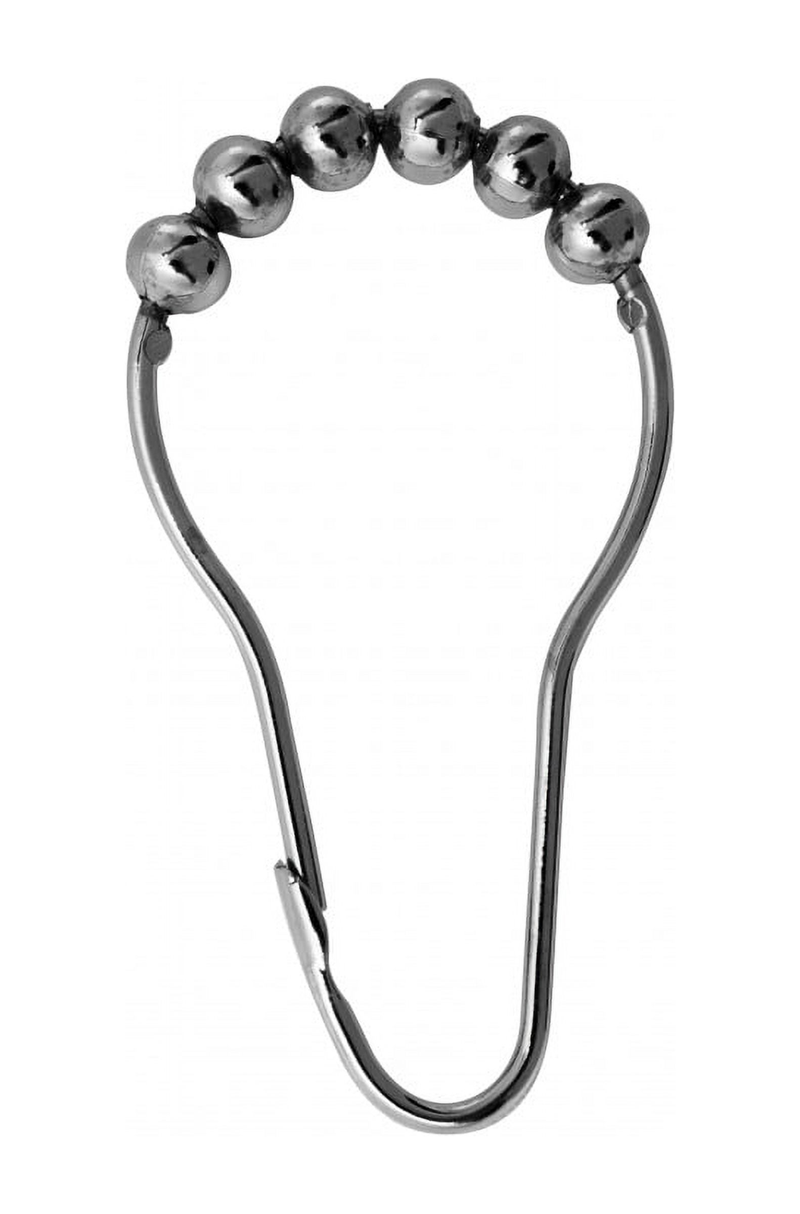 Solid Brass Shower Curtain Hooks Ball Ring Roller 30 In Set Renovator