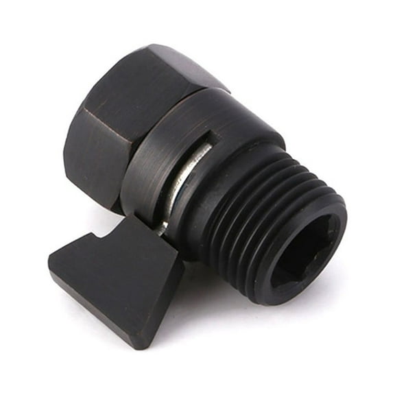 Solid Brass Shower Head Shut Off Valve With Water Flow Control, Matte Black G1/2 Quick Stop Adapter For Handheld Rain Bidet Sprayer, Leak Proof Pressure Regulator