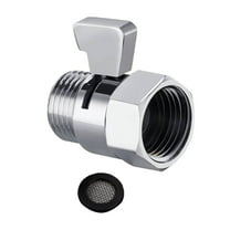 Solid Brass Shower Head Shut off Valve Flow Control Brass Handle Chrome or Black