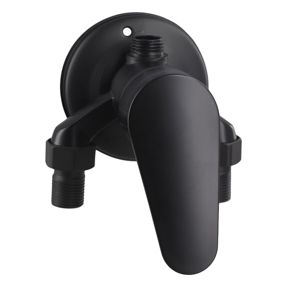 Solid Brass Shower Mixing Valve, Matte Black Wall Mounted Hot And Cold Faucet,With Single Handle For Bathroom Hotel RV