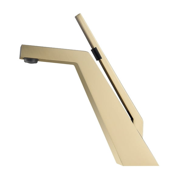 Solid Brass Single Hole Bathroom Sink Faucet, Lever Handle Basin Faucet