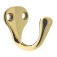 thumbnail image 1 of Solid Brass Single Hook, Satin Brass, 1 of 1