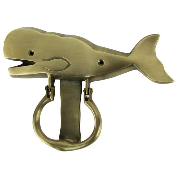 Solid Brass Sperm Whale Door Knocker Beach House/Sea Life/Home Decor Doorknocker