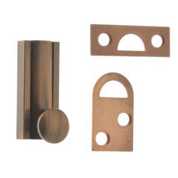 Solid Brass Surface Bolt, Antique Copper - 2 in.