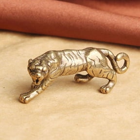 Solid Brass Tiger Figurine Statue Animal Figurines Toys House Desktop Decoration