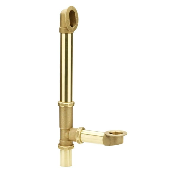 Solid Brass Tub Drain Overflow Trip Lever Hidden Pipe Renovators Supply