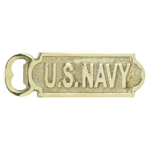Solid Brass U.S. Navy Bottle Opener ~ Unique Nautical Decor