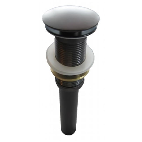 Solid Brass Vessel Sink Pop-Up Drain without Overflow Oil Rubbed Bronze Finish Fits Standard 1.5-Inch Drain Opening