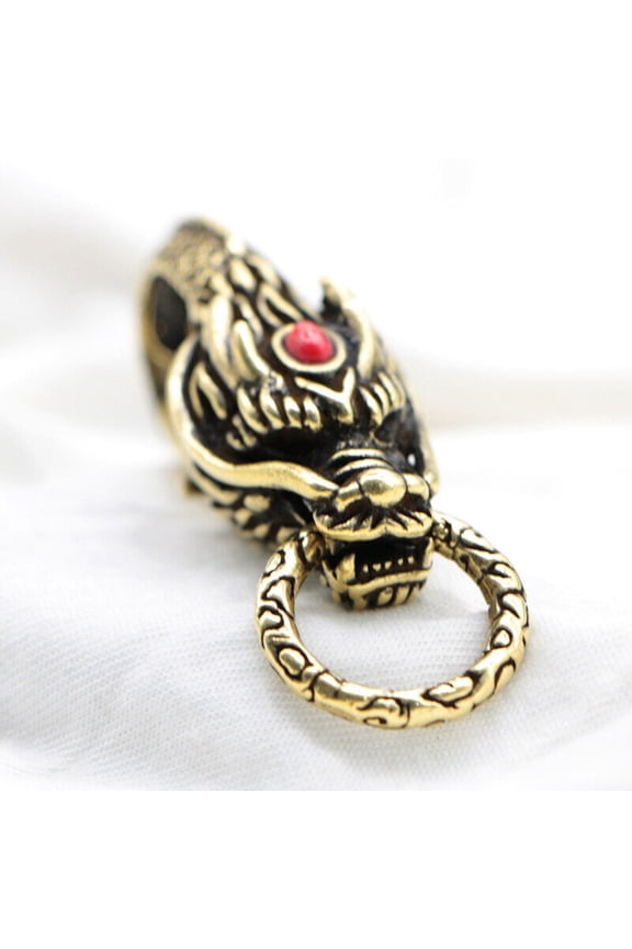Solid Brass Zodiac Dragon Key Chain Key Ring Decorative Pendant Gift Accessory