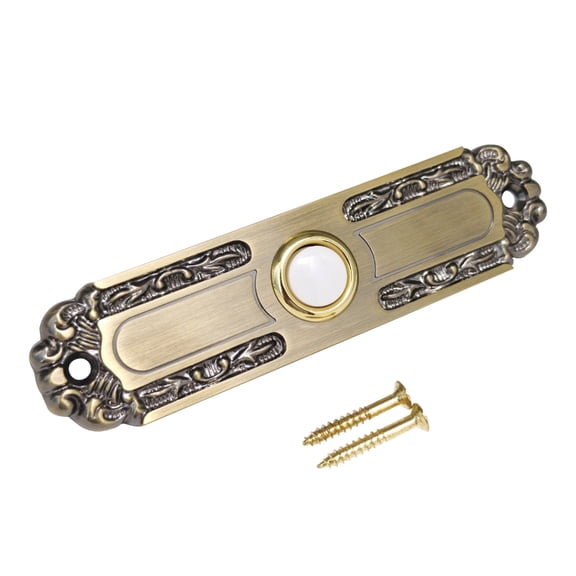 Solid Brasses Doorbell Button Weatherproof LED Illuminated Outdoor Easy Mount