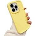 thumbnail image 1 of Solid Bright Color Shockproof Soft Silicone Case for Women Girls Compatible with iPhone Case (iPhone 12 Pro Max,Yellow), 1 of 6