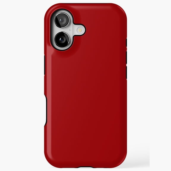 Solid Bright Red Color Plain Simple Bold Vibrant Minimalist Shade iPhone Tough Case